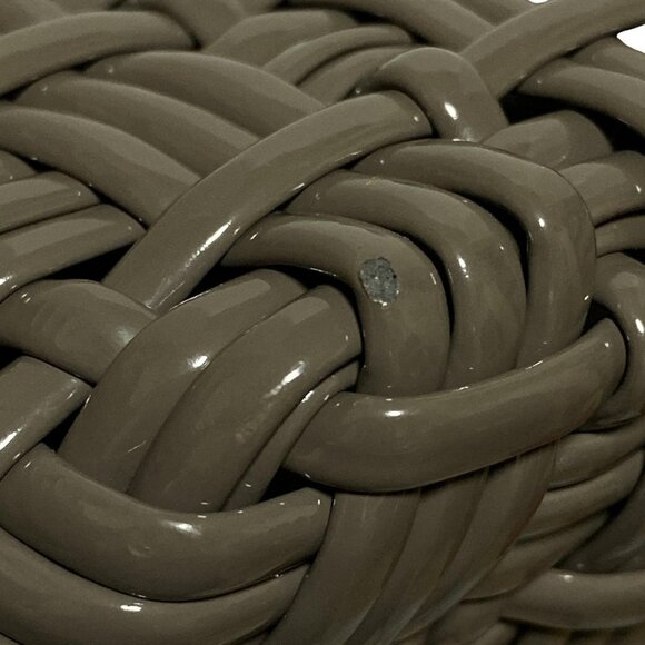 Auth BALENCIAGA Bistro XS Basket Dark Gray Polyurethane Polyester Cotton - Picture 7 of 9